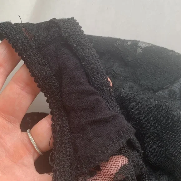 Free People Beach Black Lace Bodysuit Lingerie Top Cami Sexy Size Small - Picture 12 of 15